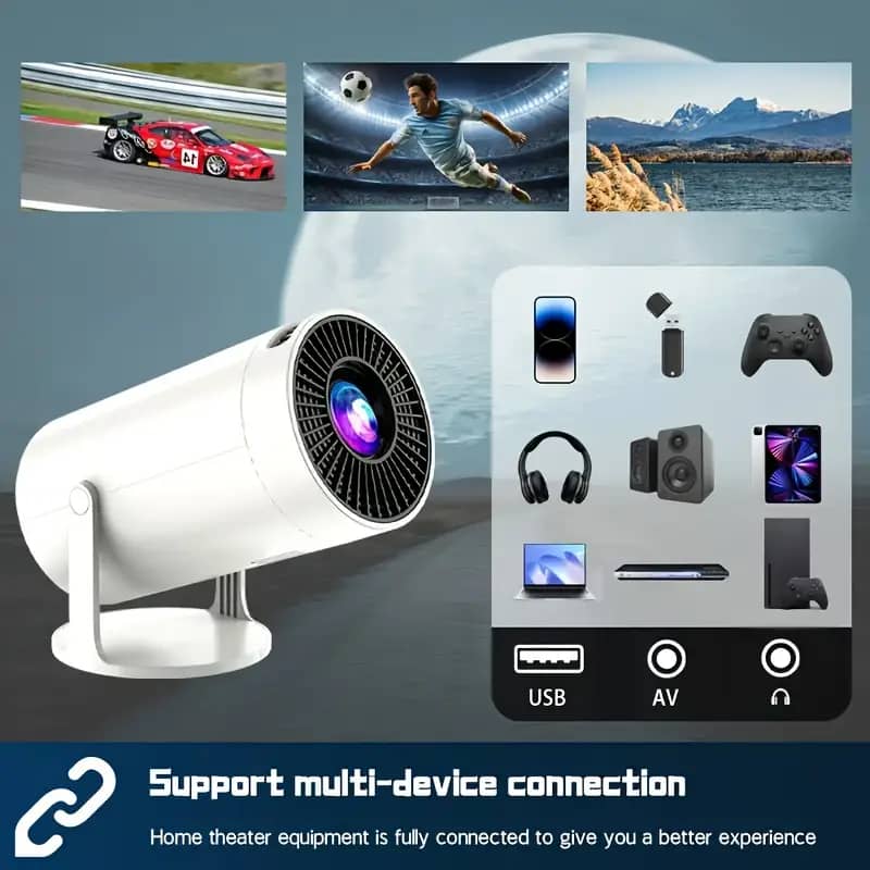 RHSTAO Mini Portable Projector 4K