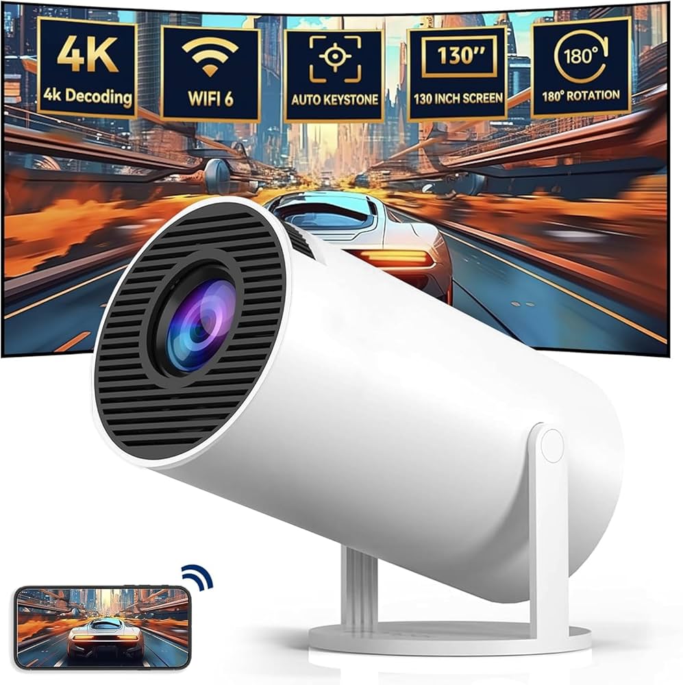RHSTAO Mini Portable Projector 4K